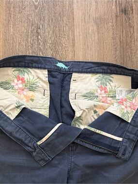 Tommy Bahama Slate Blue Flat-Front Men's Shorts size 36